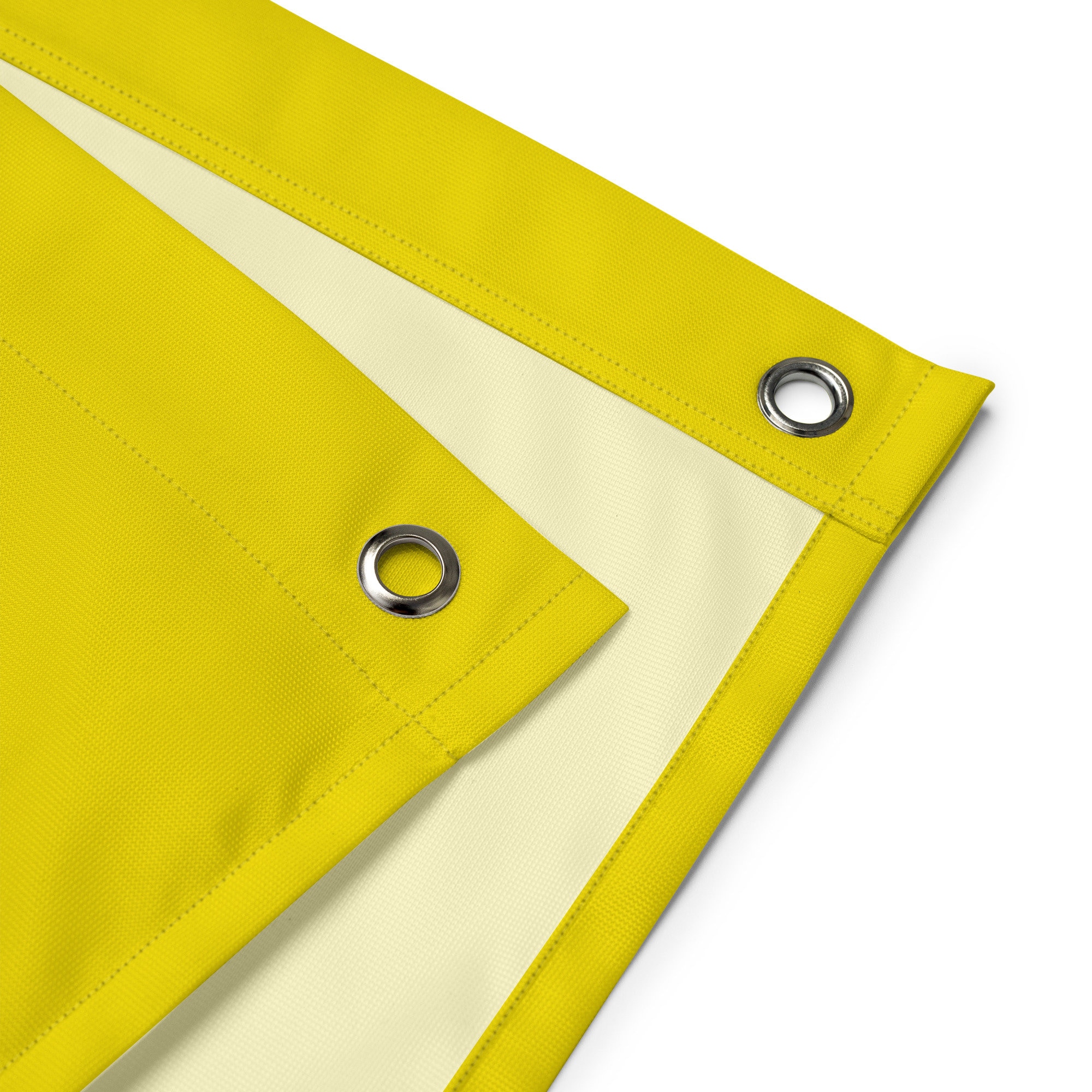 closeup of the grommets and stitching