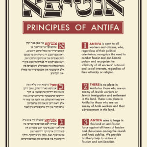Principles of Antifa Yiddish Jewish Print